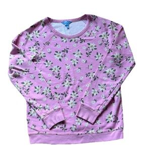 Draper James Pink Floral Pullover Sweater Size Medium